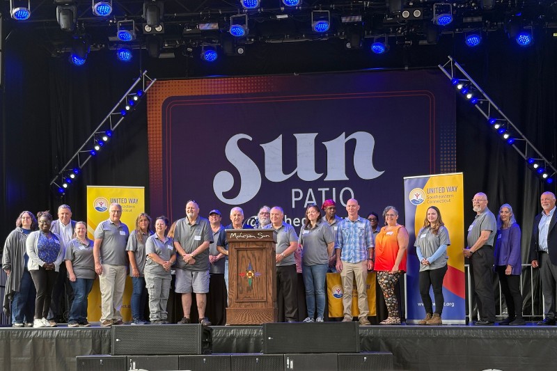 General Dynamics/Electric Boat, Electric Boat Employees' Community Services Association (EBECSA) Committee accepts the Campaign Coordinator of the Year Award at the Community Celebration at the Sun Patio, Mohegan Sun.