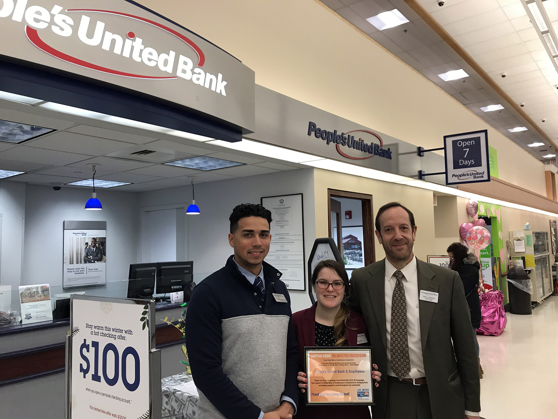 Innovation Award - Stop and Shop, People's Bank, and Employees