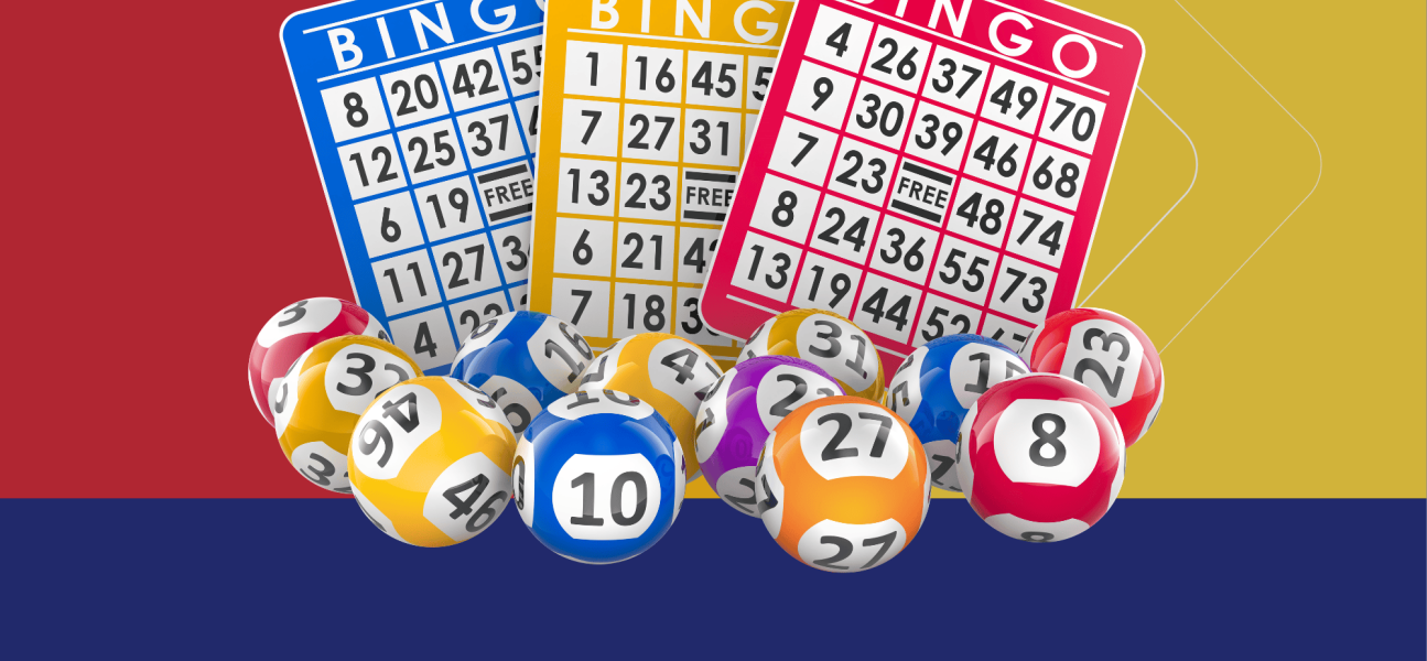 Bingo Night graphic with bingo cards and balls