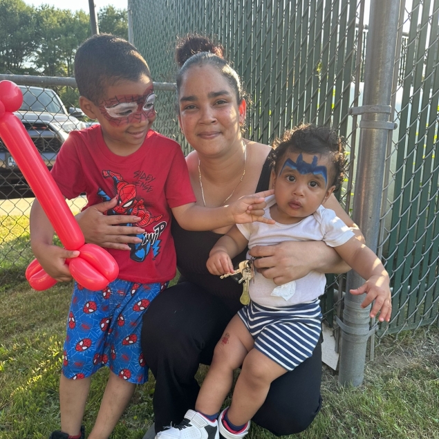 A family with children attending TVCCA Little Learners