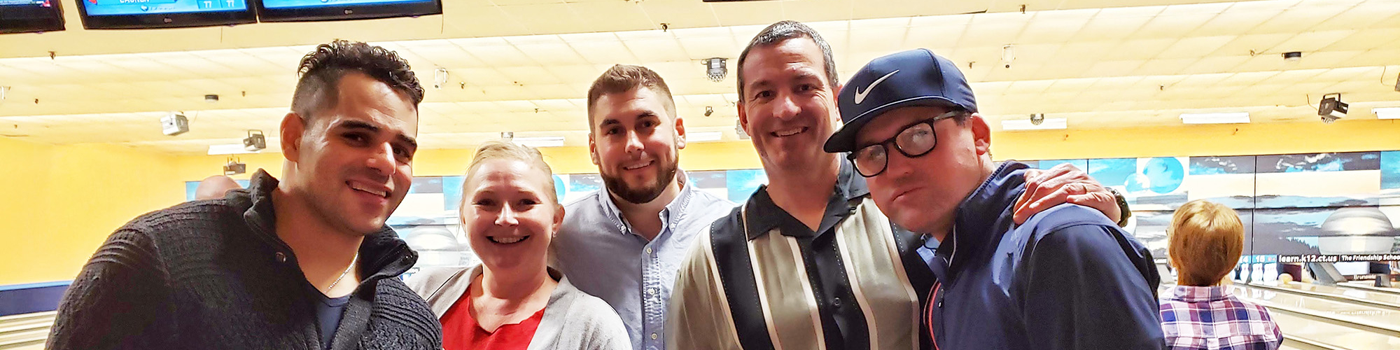 Young Leaders members at a bowling tournament to benefit United Way