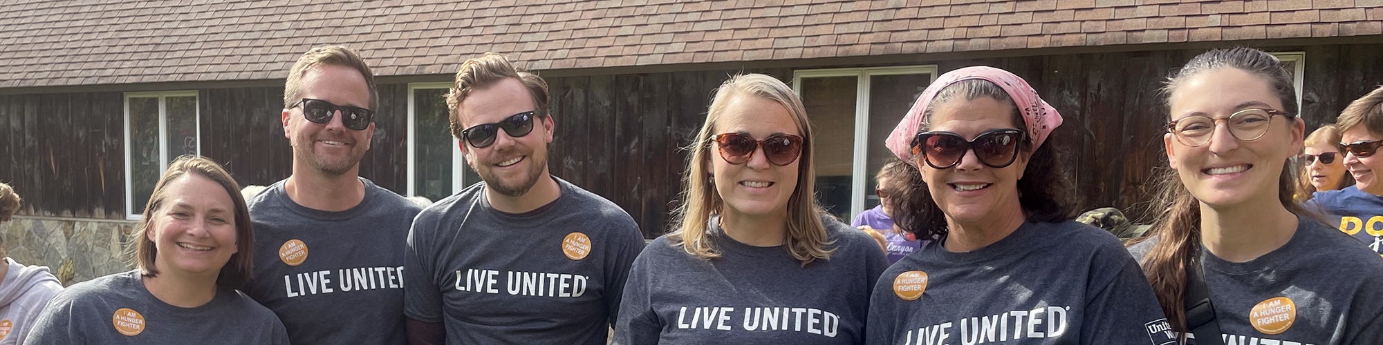 United Way staff and family members at the CROP Walk