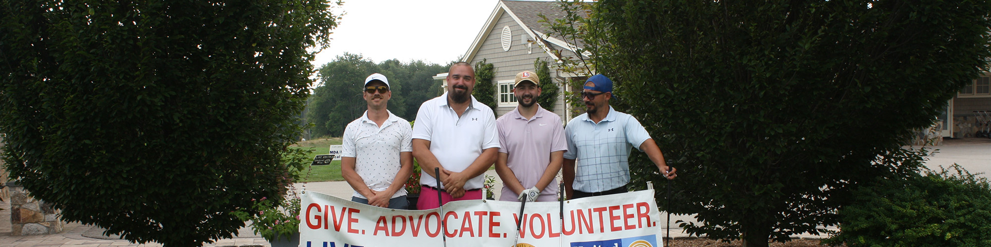 Golfers posing for a photo at last year's tournament