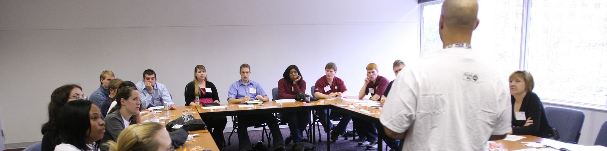 A meeting of United Way volunteers