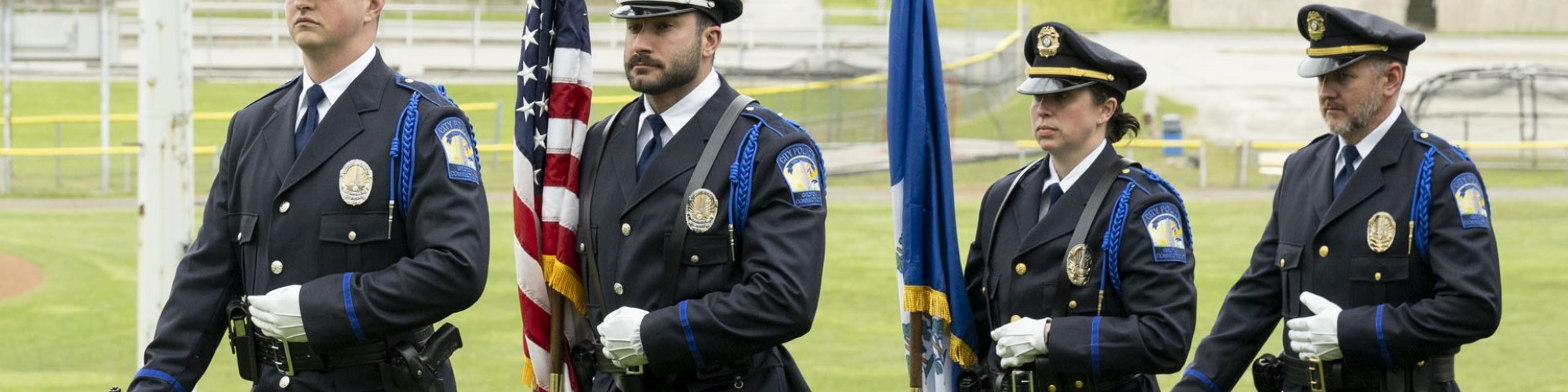 Police officers at Workers' Memorial