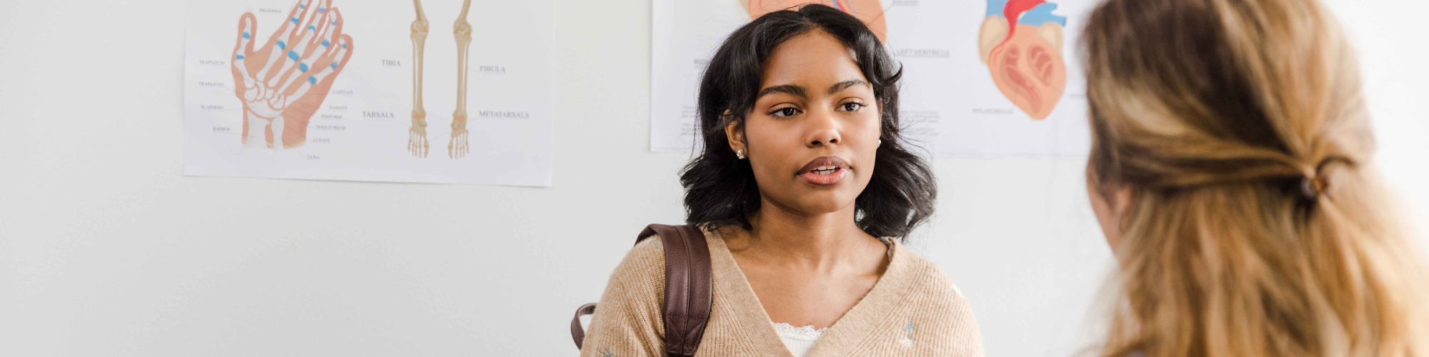 A teenager receiving counseling
