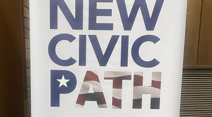 Banner for Rich Harwood's new book, Campaign for the New Civic Path